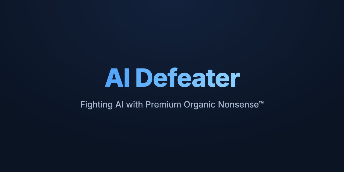 AI Defeater