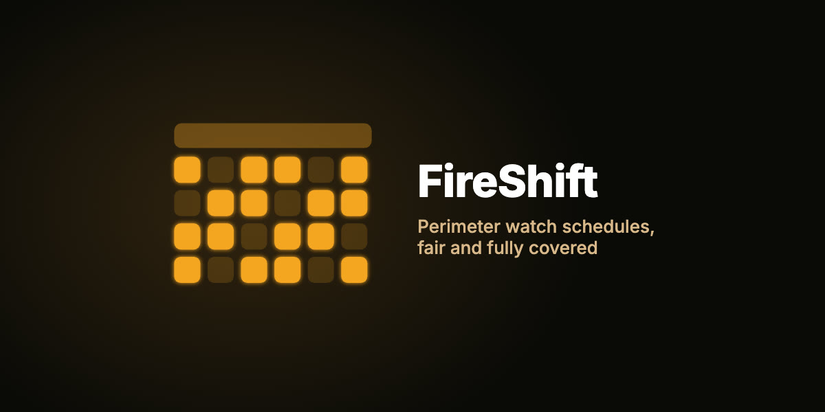 FireShift: Perimeter watch schedules