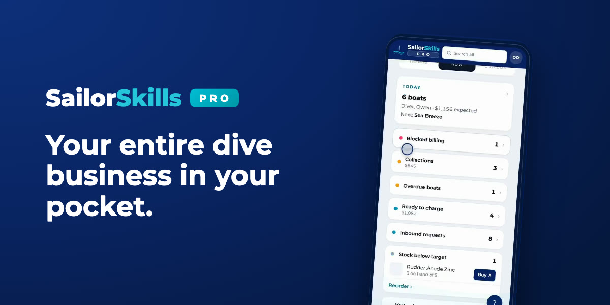 SailorSkills Pro: your entire dive business in your pocket